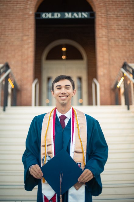 Aaron Brown at graduation, University of Arizona